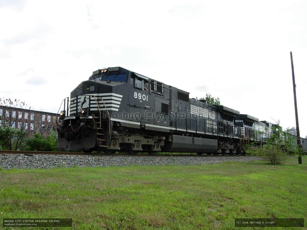 Digital Image: Unit coal train through Manchester, New Hampshire